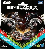 Beyblade X Star Wars Mandalorian vs Moff Gideon סביבונים ומשגרים | בייבלייד Hasbro