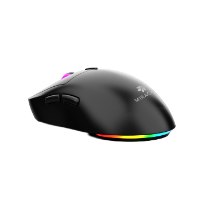 עכבר גיימינג חוטי תאורה Miracase MG100 RGB – פריט בודד שחור עם תאורת RGB סביב בסיסו
