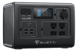תחנת כוח ניידת Bluetti EB55 עם פאנל סולארי מתקפל BigBlue 100W