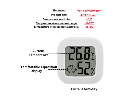 מיני מקורה מדחום LCD דיגיטלי טמפרטורת חדר מד לחות מד חיישן לחות מטר מקורה מדחום טמפרטורה