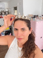 כתר מלכותי גדול ממתכת- פנינה כסף