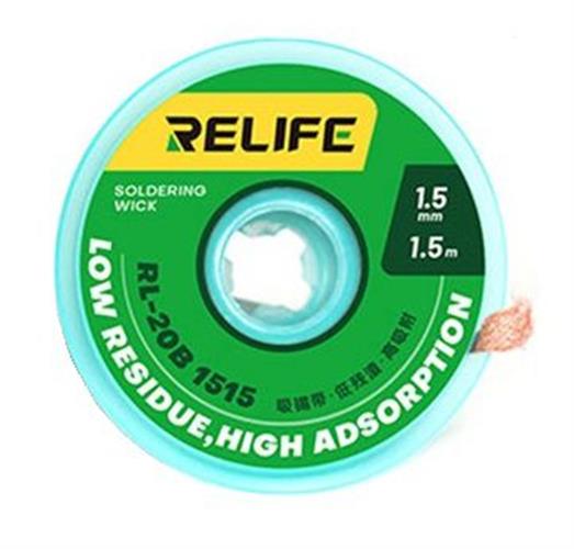 סרט נחושת טהורה להסרת בדיל - 1.5 ממ - דגם RL-20B מבית RELIFE