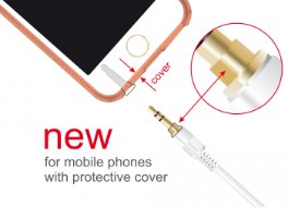 כבל מאריך אודיו לבן Delock Stereo Jack Extension Cable 3.5 mm 3 Pin male to female 1 m
