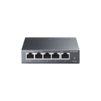מתג שולחני Tp-Link TL-SG105S 5-Port Desktop Switch – 4K פריט בודד מתג אפור כהה עם חמש כניסות קדמיות ממוספרות