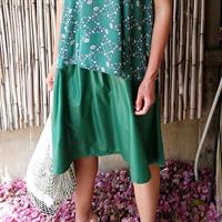 חצאית ניילון יפני ירוקה