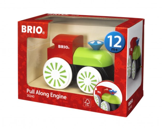 בריו - קטר אדום ירוק משיכה  - 30240 BRIO