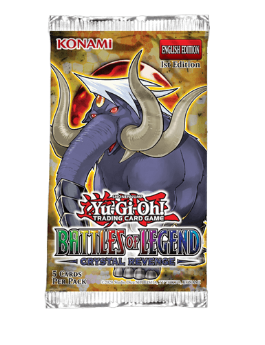 Yu-Gi-Oh Battles of Legend: Crystal Revenge Booster Pack קלפי יו-גי-הו TCG מקוריים חבילת בוסטר