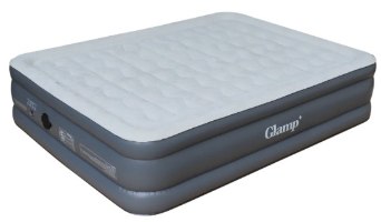 מזרן מתנפח עבה זוגי כולל משאבה צבע אפור כהה Glamp GTDAB46 – מזרן מתנפח אפור-לבן במבט על