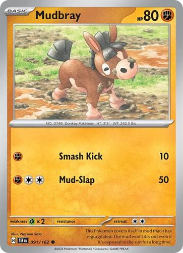 קלף בודד single פוקימון - mudbray - Temporal Forces - 091/162