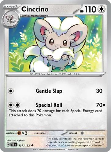 קלף בודד single פוקימון - cinccino - Temporal Forces - 137/162