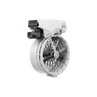 רחפן DJI Flip Fly More Combo – פריט בודד לבן מקופל עם מגן פרופלורים נראה מהצד