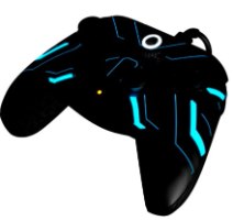 בקר משחק חוטי Turtle Beach Rematch Advanced Wired Titan Steel – בקר שחור עם פסים כחולים מוארים