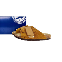 Birkenstock Kyoto Suede Leather Sandals in Mink / Camel