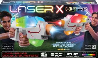 LASER X - זוג רובי לייזר אולטרה טווח רחוק משחק רבולושן