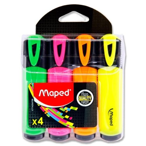 סט 4 מדגשים צבעי נאון - Maped