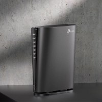 ראוטר TP-Link AX6000 Dual-Band 8-Stream Wi-Fi Archer AX80 – ראוטר שחור אנכי, נוריות חיווי מוארות
