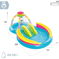 אינטקס -בריכת פעילות 295X191X109 ס''מ עם מגלשה ובריכה - 56137  INTEX