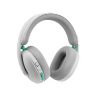 אוזניות אלחוטיות צבע לבן Logitech G325 – פריט בודד של אוזניות אלחוטיות לבנות ואפורות עם הדגשות טורקיז