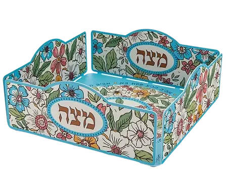 מגש מצה מעוטר אביב