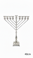 חנוכיה חבד מכסף טהור ריקוע   -  40 ס"מ