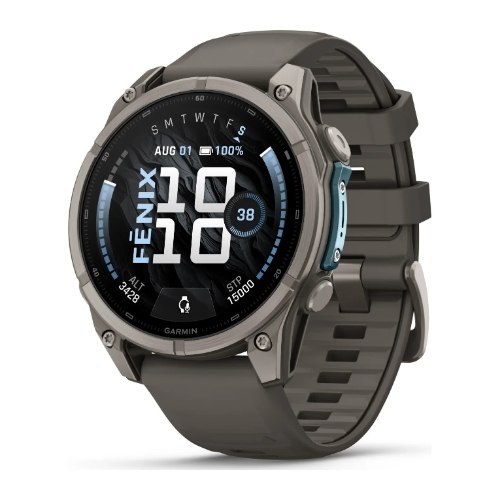 שעון חכם גרמין פניקס 9 Garmin Fenix 9 Pro 47mm Titanium – Pebble Gray Silicone