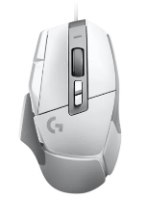 עכבר גיימינג חוטי Logitech G502 X – מבט מלמעלה על עכבר גיימינג לבן עם גלגלת וכפתורים
