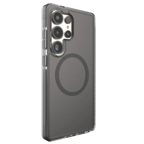 כיסוי ZAGG Santa Cruz Snap ל- Samsung Galaxy S25 Ultra תומך ב- MagSafe צבע שחור/שקוף