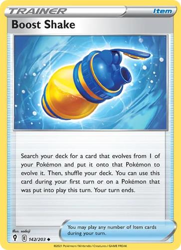 קלף בודד single פוקימון - boost stake - Evolving Skies - 142/203