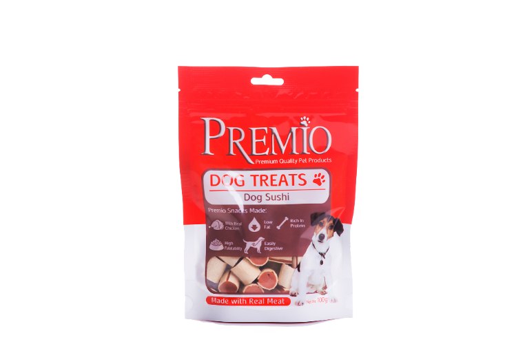 חטיפים לכלבים פרמיו סושי עוף 100 גרם - PREMIO DOG  TREATS SUSHI CHICKEN 100G