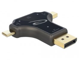 מתאם Delock Monitor 3 in 1 Adapter with USB-C DisplayPort mini DisplayPort in to HDMI out
