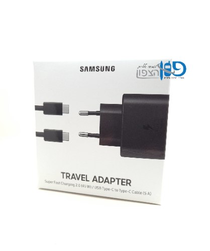 מטען  Samsung מקורי הספק עד כ- 45W כולל כבל USB-C ל USB-C