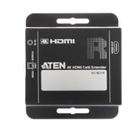 מתג Aten VE1821 HDMI CAT6 Extender – יחידת מקלט שחורה בודדת עם כיתוב Aten VE1821R חיבור HDMI OUT ואינדיקטורים שונים