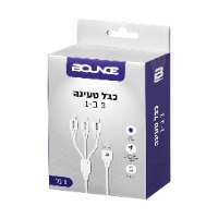 כבל USB מפוצל ל C ולאייפון