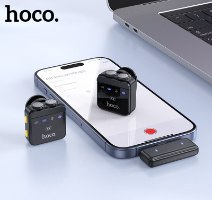 מיקרופון דיגיטלי אלחוטי Hoco L17 מיקרופון כפול עם דש מגנטי מתאים לחיבור (iP/Type-C)