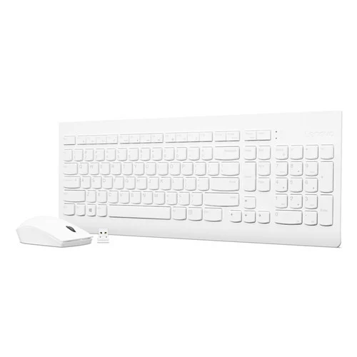 סט מקלדת ועכבר אלחוטיים - לבן - Lenovo 510 wireless Combo keyboard & mouse