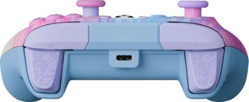 בקר משחק חוטי Turtle Beach Rematch Advanced Wired Cotton Candy – חיבור USB-C, הדקים, כפתורי הכתף