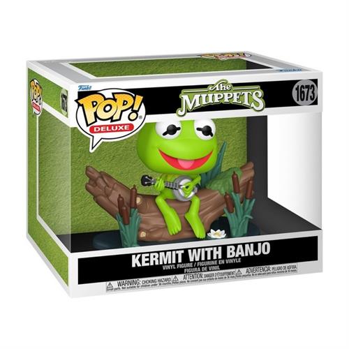בובת פופ דלוקס החבובות קרמיט עם בנג'ו - Funko Pop Deluxe The Muppets Kermit with Banjo #1673