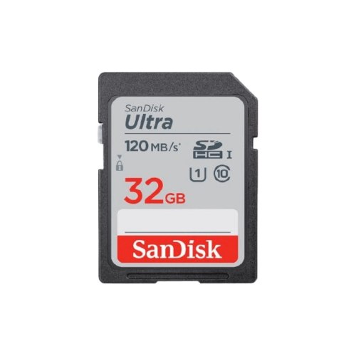 כרטיס זיכרון SD סנדיסק SanDisk Ultra בנפח 32GB במהירות עד 120MB/s
