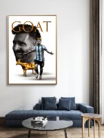 תמונה של מסי "the GOAT" על קנבס | תמונה לחדר נוער או חדר ילדים, מוטיבציה וספורט