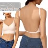בז׳ - חזייה טופ עם גב פתוח- Open bra back
