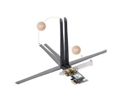 כ.רשת אלחוטי פנימי BT 5.2 PCIE-E + Cudy AX5400 Tri-Band Wi-Fi 6