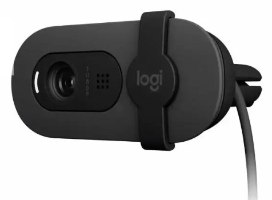 מצלמת רשת עם מיקרופון Logitech Brio 105 Full HD 1080p Graphite – מצלמת רשת שחורה עם עדשה וקליפס