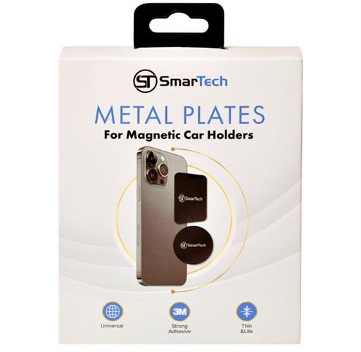סט לוחיות מתכת SmarTech דגם C5 למעמדי רכב מגנטיים מכל הסוגים במארז יוקרתי