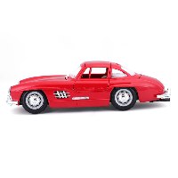 דגם מכונית בוראגו מרצדס אדום Bburago Mercedes-Benz 300 SL 1954 Red 1/24