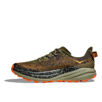 HOKA SPEEDGOAT 6 WIDE - נעלי ספורט רחבות גברים ספידגוט 6 רחבות בצבע זית/כתום | HOKA גברים