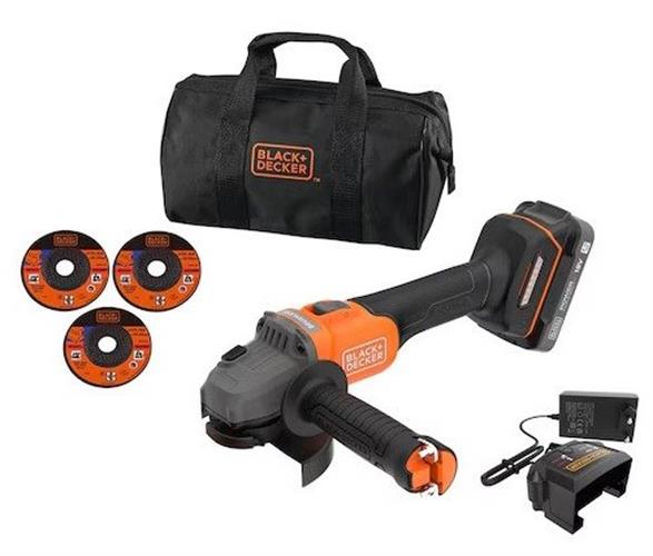 מטחנת זווית דיסק נטענת מבית בלאק אנד דקר Black+Decker BCG6L8D1S-QW