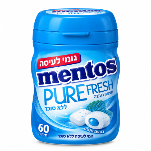 מסטיק מנטוס בטעם מנטה ללא סוכר 60 גרם - מנטוס