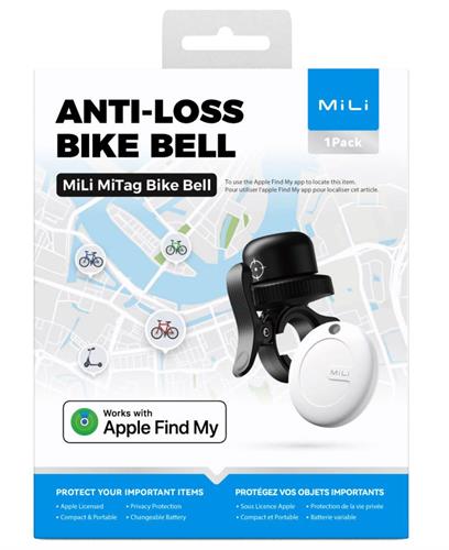 תגית איתור לאפל משולב פעמון האופניים MiTag Bike Bell חברת MiLi