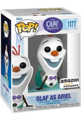בובת פופ Funko Pop! Disney: Olaf Presents - Olaf As Ariel #1177 - Amazon Exclusive