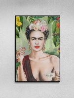 Yellow smoking Frida Kahlo CANVAS